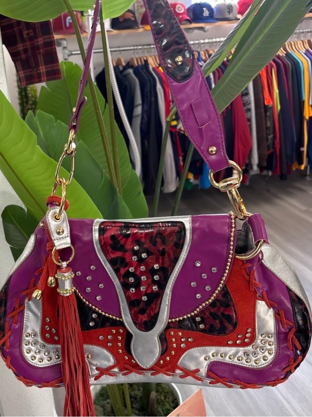 Vintage Hot in Hollywood Leather Bag